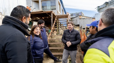 Melella reocrrió los trabajos finales de las obras de agua y cloacas