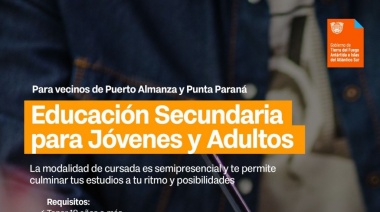 Gobierno lanza programa educativo para que vecinos de Puerto Almanza y Punta Paraná culminen sus estudios secundarios