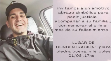 Habrá un abrazo simbólico "En memoria de Pablo Sanfelippo”
