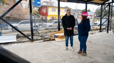 Ministros recorrieron avances de obra en el nuevo Centro de Desarrollo Infantil en el barrio Escondido