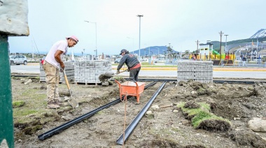 Avanza la construcción de veredas en la zona de avenida Maipú y Don Bosco