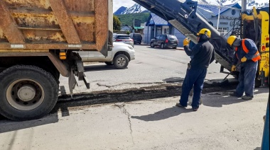 La Municipalidad de Ushuaia desarrolla distintos frentes de obra en la trama vial