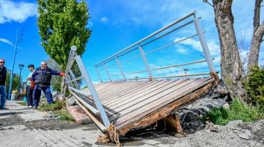 Se encausó el Arroyo Buena Esperanza y realizará obras en el puente peatonal en los próximos días