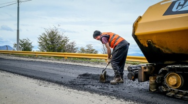 Se reasfaltó un nuevo tramo de la avenida Héroes de Malvinas