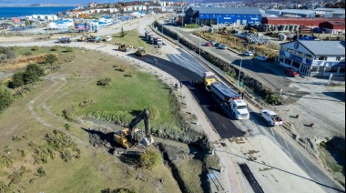 Comenzó la pavimentación del ingreso a la ciudad de Ushuaia
