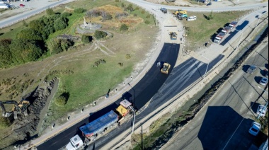 Comenzó la pavimentación del ingreso a la ciudad de Ushuaia