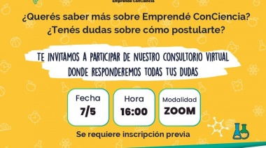 Se convocan a la charla informativa del programa “Emprendé ConCiencia”