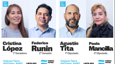 Fuerza Patria: Cristina López cabeza de lista para senadores y Agustín Tita para diputados