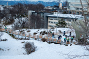 Se juntó a Asez Wao realizaron el retiro de nieve y hielo en el Paseo del Centenario