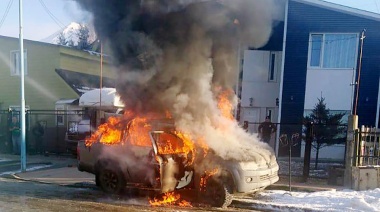 Se incendió una camioneta