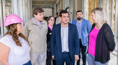 El gobierno Melella recorrió la obra del centro de rehabilitación con autoridades de la agencia nacional de discapacidad