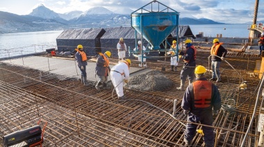 Comenzó el hormigonado de la ampliación del Puerto de Ushuaia