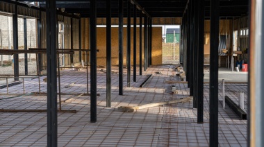 Se concretó el último hormigonado en la obra de ampliación del Hospital Regional Ushuaia