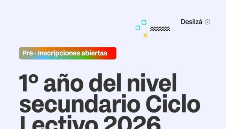 Pre- inscripciones a 1° año del secundario ciclo lectivo 2026 para ...