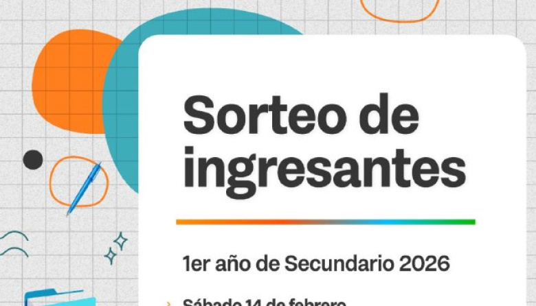Educación informa los Colegios secundarios con vacantes disponibles para el sorteo de ingresantes a 1° año