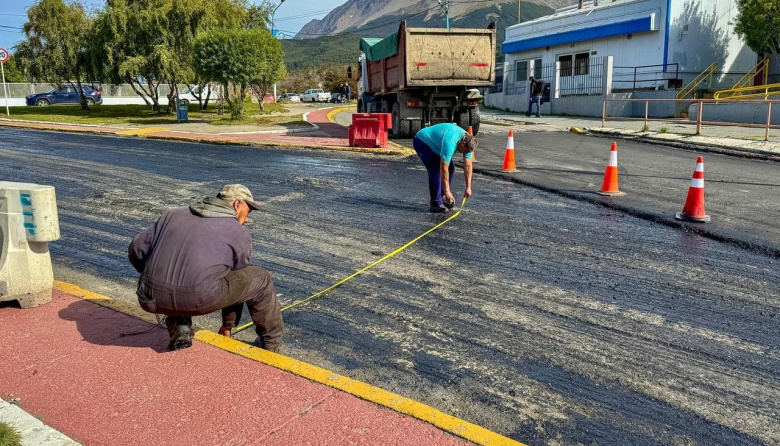 Finalizó la repavimentación de la rotonda de la EPET