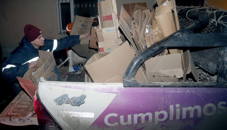 Se llevó adelante la recolección de cartón en los centros comerciales de la ciudad