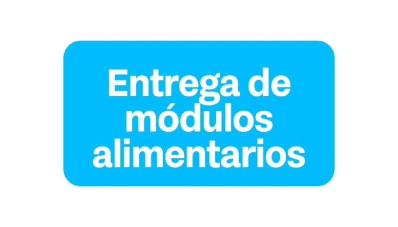 Entrega de módulos alimentarios