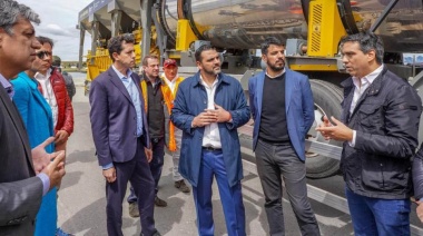 Vuoto y “Wado” De Pedro presentaron la nueva planta de asfalto que se instalará en Ushuaia
