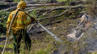 Arriban 50 brigadistas más para sumarse a la lucha contra el incendio en la reserva Corazón de la Isla