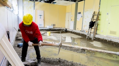 Continúan los trabajos en la tira 9 del Hospital de Ushuaia donde funcionará el Sector de Neonatología