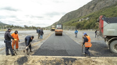 Gobierno realizó los trabajos de asfalto para la Cancha de Césped Sintético en Ushuaia