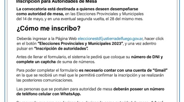 Se abre el período de inscripción para autoridades de Mesa