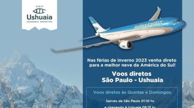 Vuelven los vuelos directos San Pablo-Ushuaia- San Pablo para este invierno 2023