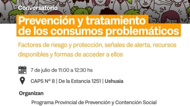 Se realizan actividades de prevención y tratamiento de consumos problemáticos en el CAPS 8 de Ushuaia