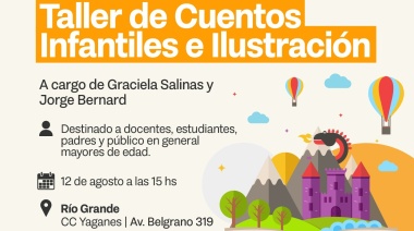 Están abiertas las inscripciones para participar del Taller de Cuentos Infantiles e Ilustración que se realizará este sábado en Río Grande
