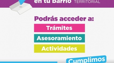 ”La Muni en tu Barrio” estará en el Cañadón del Parque este sábado