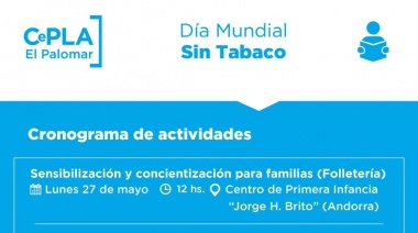 El fin de semana finalizan las actividades para reflexionar sobre el Día Mundial sin Tabaco