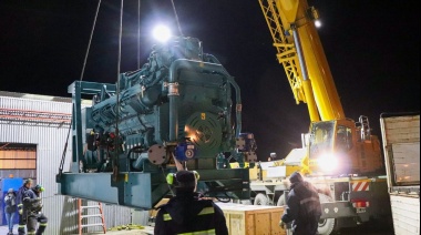Arribó a Tolhuin un nuevo equipo generador que garantizará la prestación del servicio eléctrico