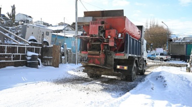 Se continúa las tareas de despeje y limpieza de nieve en distintas zonas de la ciudad