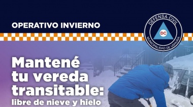Se recuerda la obligatoriedad de mantener limpias de nieve y hielo las veredas