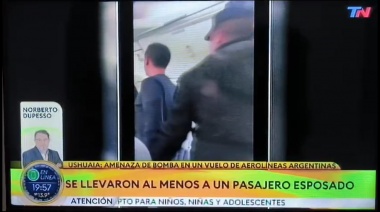 Amenaza de bomba en un vuelo de Aerolíneas que partía de Ushuaia