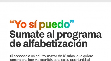 El programa de alfabetización “Yo, sí puedo” continúa brindando la posibilidad de aprender a leer y escribir a adultos