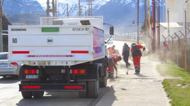 Se realizó trabajos de limpieza en avenida Perito Moreno