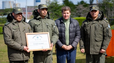 El Gobernador Melella acompañó a Gendarmería en el 11° aniversario de la Agrupación XIX Tierra del Fuego