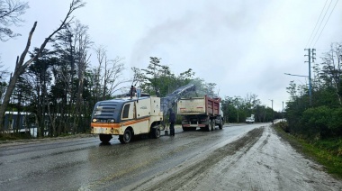 Avanzan los trabajos de recuperación de la red vial de Ushuaia