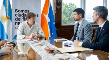 Reunión entre el Gobernador Melella y representantes de la embajada de EE.UU. para fortalecer la cooperación en seguridad
