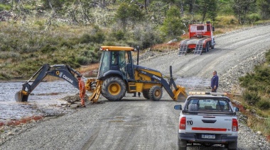 Se continúa tareas de reparación y mantenimiento en rutas Fueguinas