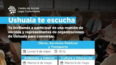 El Municipio presenta los talleres de participación ciudadana “Ushuaia Te Escucha”