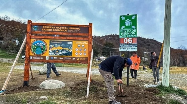 Se colocó cartelería en la reserva natural urbana del barrio ecológico