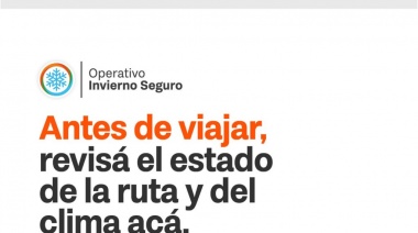 Se recomienda transitar con precaución en la Ruta N°3 debido a las nevadas registradas