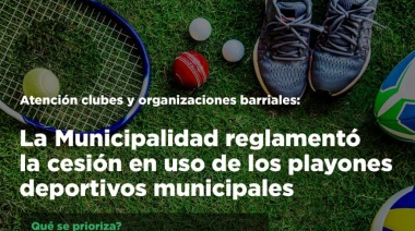Se reglamentó la cesión en uso de los playones deportivos municipales