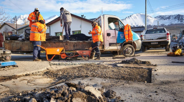 Borgna destacó la continuidad de los trabajos de bacheo