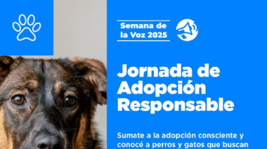 Habrá una jornada de adopción responsable en la “Semana de la Voz” del CENT N° 11