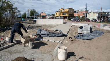 Avanza la obra de puesta en valor de la Plaza Bolivia