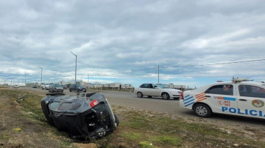 Choque y vuelco en Río Grande: no hubo personas lesionadas